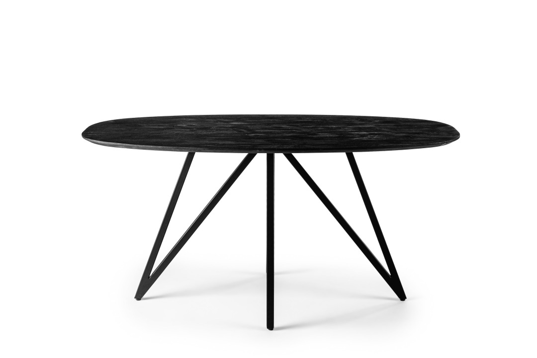 Eettafel Mira Zwart Klein 160cm – foto 4 – A-meubel