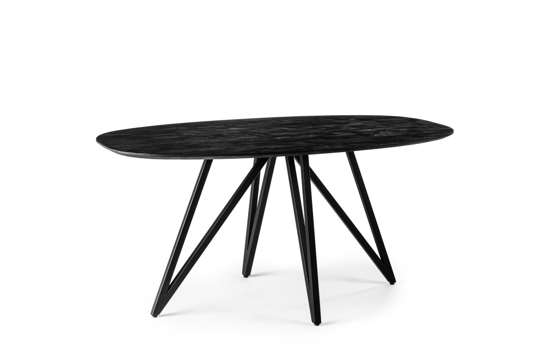 Eettafel Mira Zwart Klein 160cm – foto 5 – A-meubel