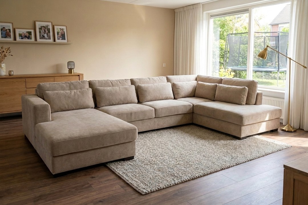 Bank Arnhem Longchair + 2 Zits + Ottomaan 385cm – foto 4 – A-meubel