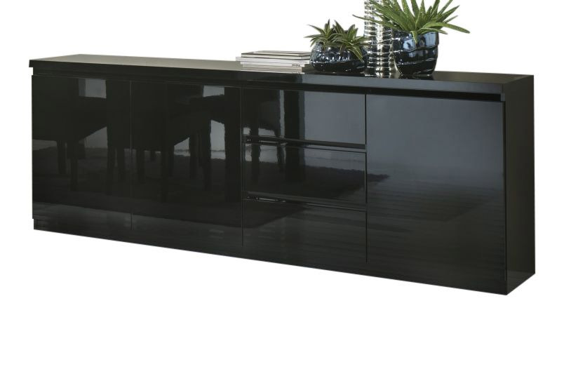 Rhee Dressoir Groot Zwart 220cm – foto 2 – A-meubel
