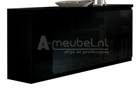 Rhee Dressoir Klein Zwart 165cm – foto 2 – A-meubel