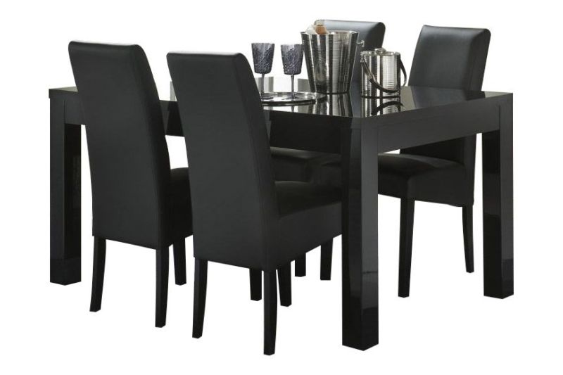 Rhee Eettafel Zwart 160cm – foto 2 – A-meubel