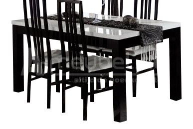 Rilland Eettafel Zwart Wit 160cm – foto 2 – A-meubel