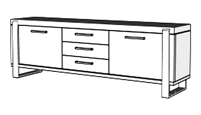 Udenhout Dressoir Klein 181cm – foto 2 – A-meubel