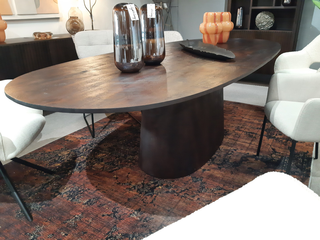 Eettafel Aron ovaal 300x110 - Bruin - 95672 300cm – foto 7 – A-meubel