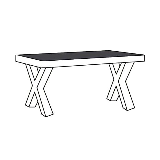 Toornwerd Eettafel-X 164cm – foto 3 – A-meubel