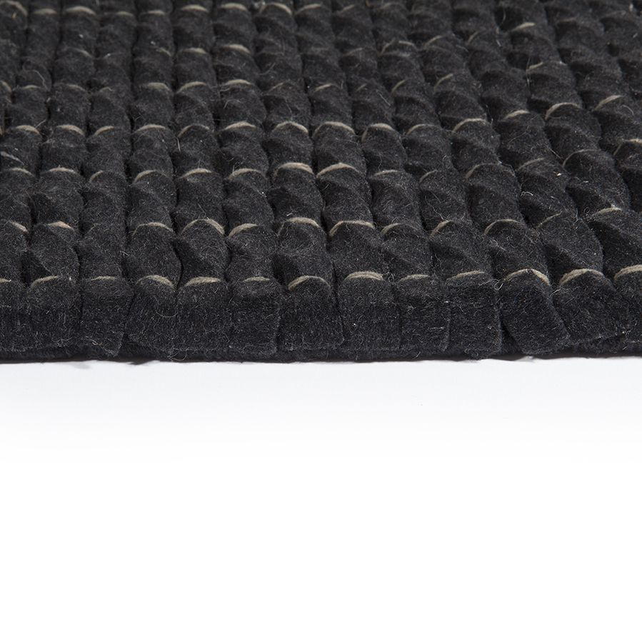 Vloerkleed London Zwart 165cm – foto 3 – A-meubel