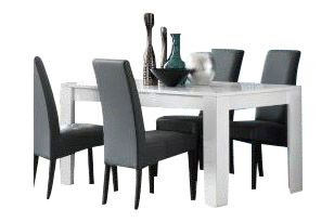 Marknesse Eettafel Wit/Marmer 160cm – foto 2 – A-meubel