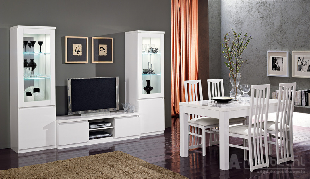 Apeldoorn Eettafel Vierkant Wit 100cm – foto 2 – A-meubel