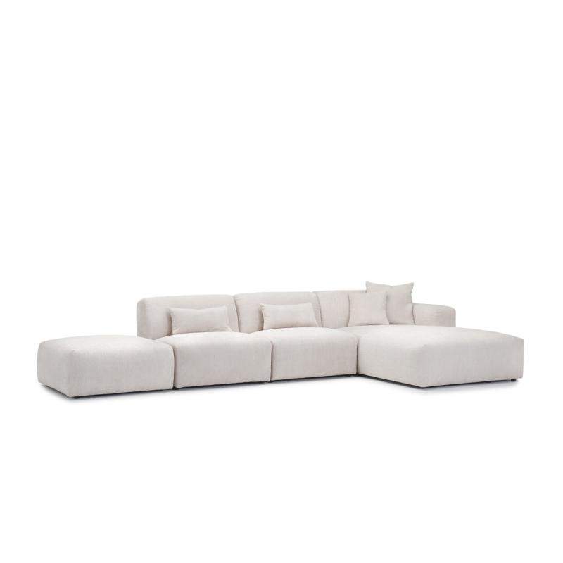 Veenendaal Longchair + 1 zit + Gestoffeerde Tafel + 1 zit + Pouffe – foto 4 – A-meubel