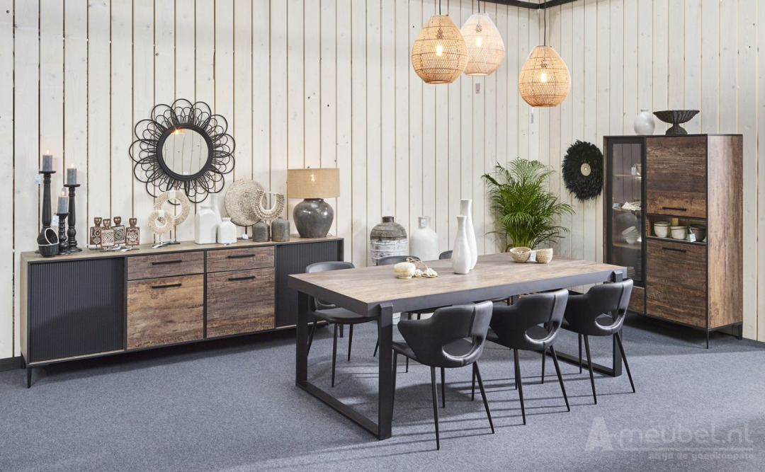 Woonkamerset Pieterburen Donker Hout – foto 3 – A-meubel