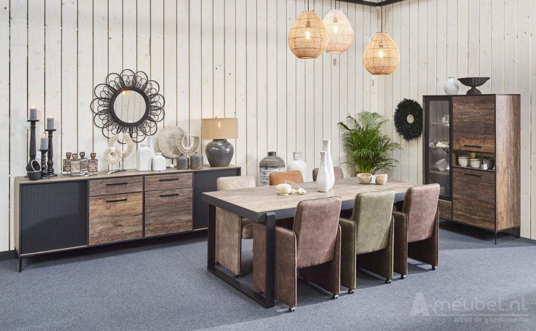 Woonkamerset Pieterburen Donker Hout – foto 4 – A-meubel