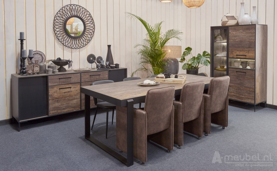 Woonkamerset Pieterburen Donker Hout – foto 5 – A-meubel
