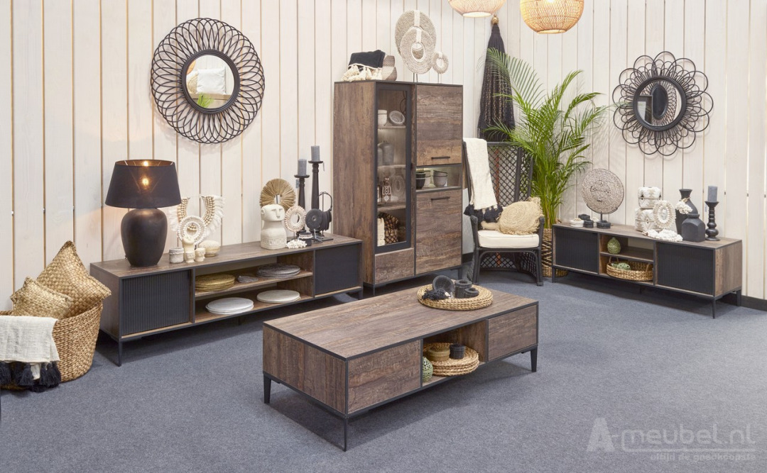 Woonkamerset Pieterburen Donker Hout – foto 6 – A-meubel