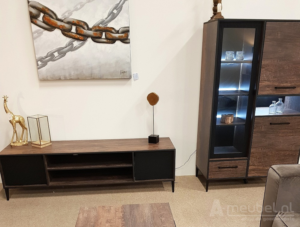 Woonkamerset Pieterburen Donker Hout – foto 9 – A-meubel