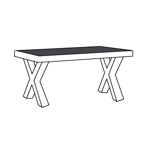 Pieterburen Eettafel-X 164cm – foto 2 – A-meubel
