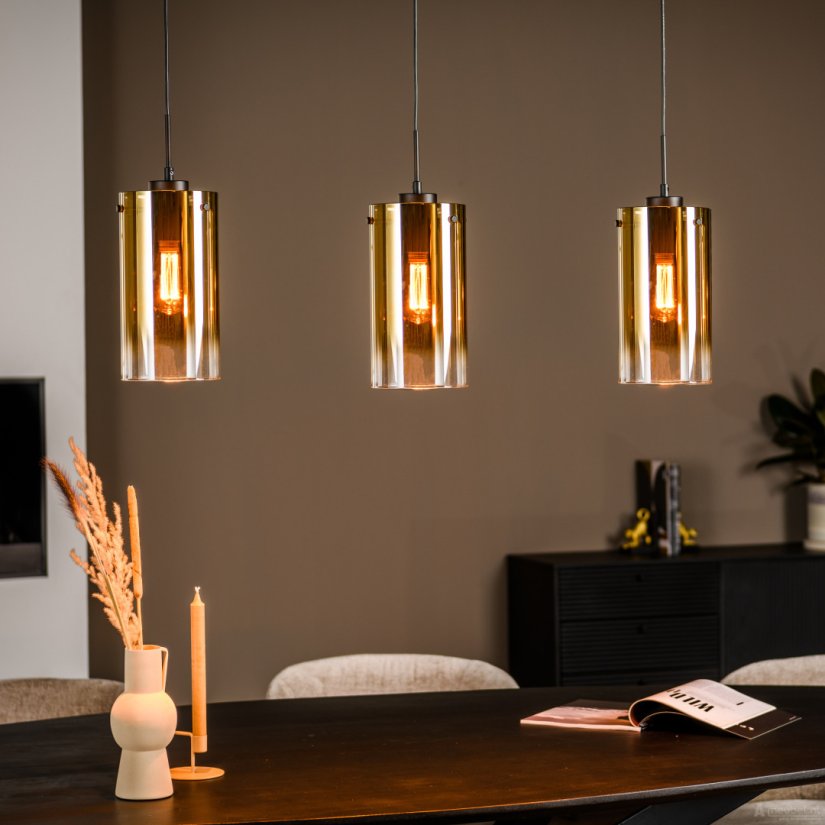 Hanglamp 3 lichts Goud 100cm – foto 2 – A-meubel
