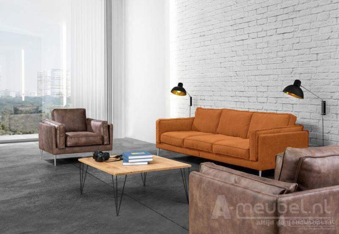 Alverna 2 Zits Cognac – A-meubel