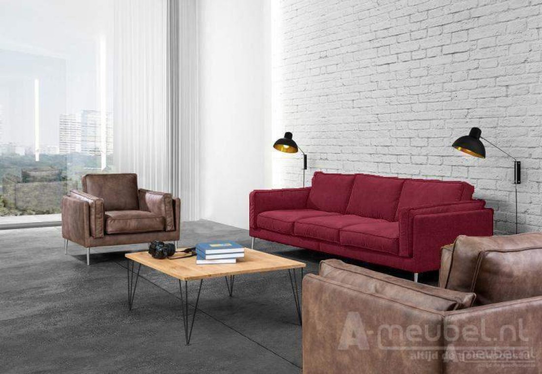 Alverna Bankstel Rood – A-meubel