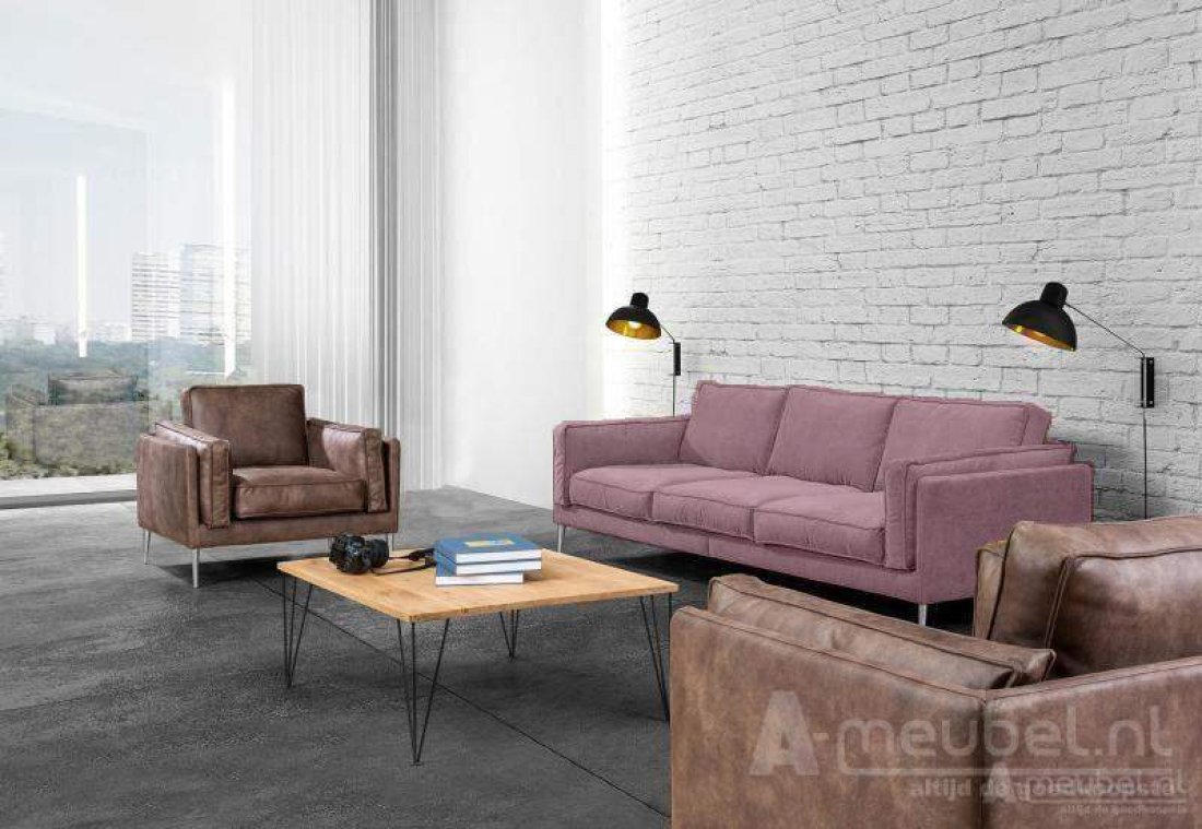 Alverna 2 Zits Roze – A-meubel
