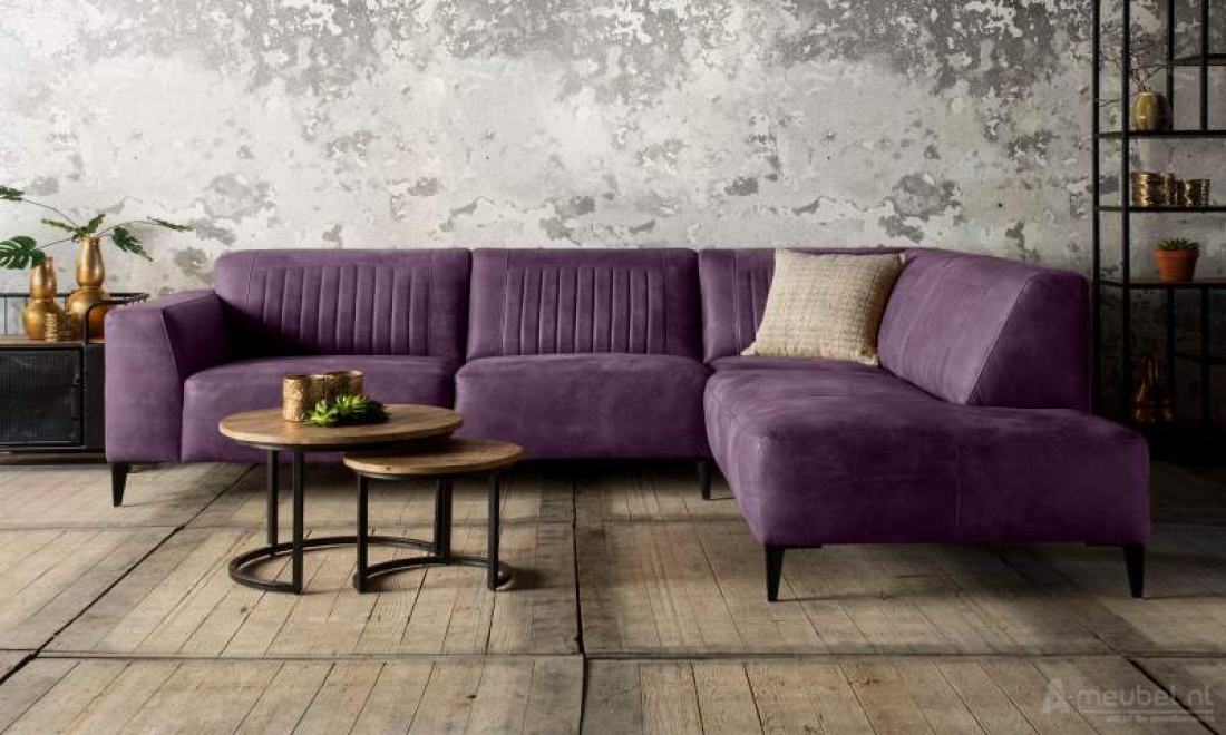 Aspen Hoekbank Paars – A-meubel