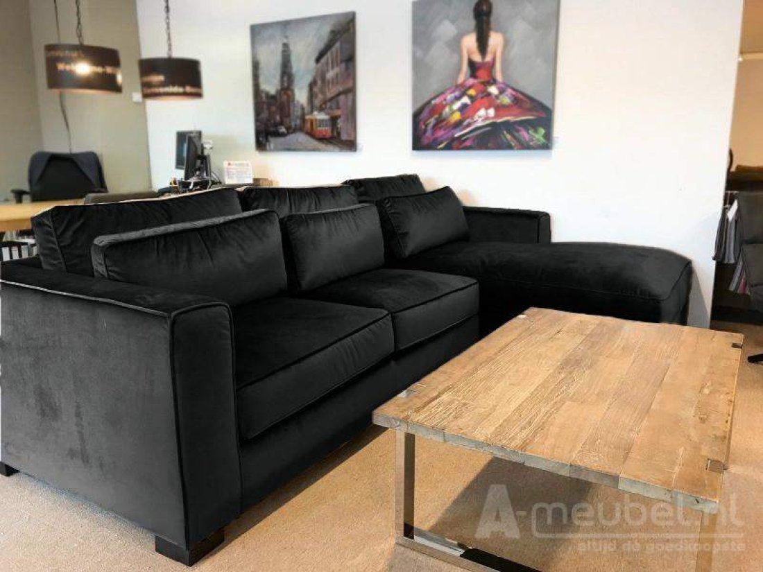 Amsterdam Longchair Zwart – A-meubel