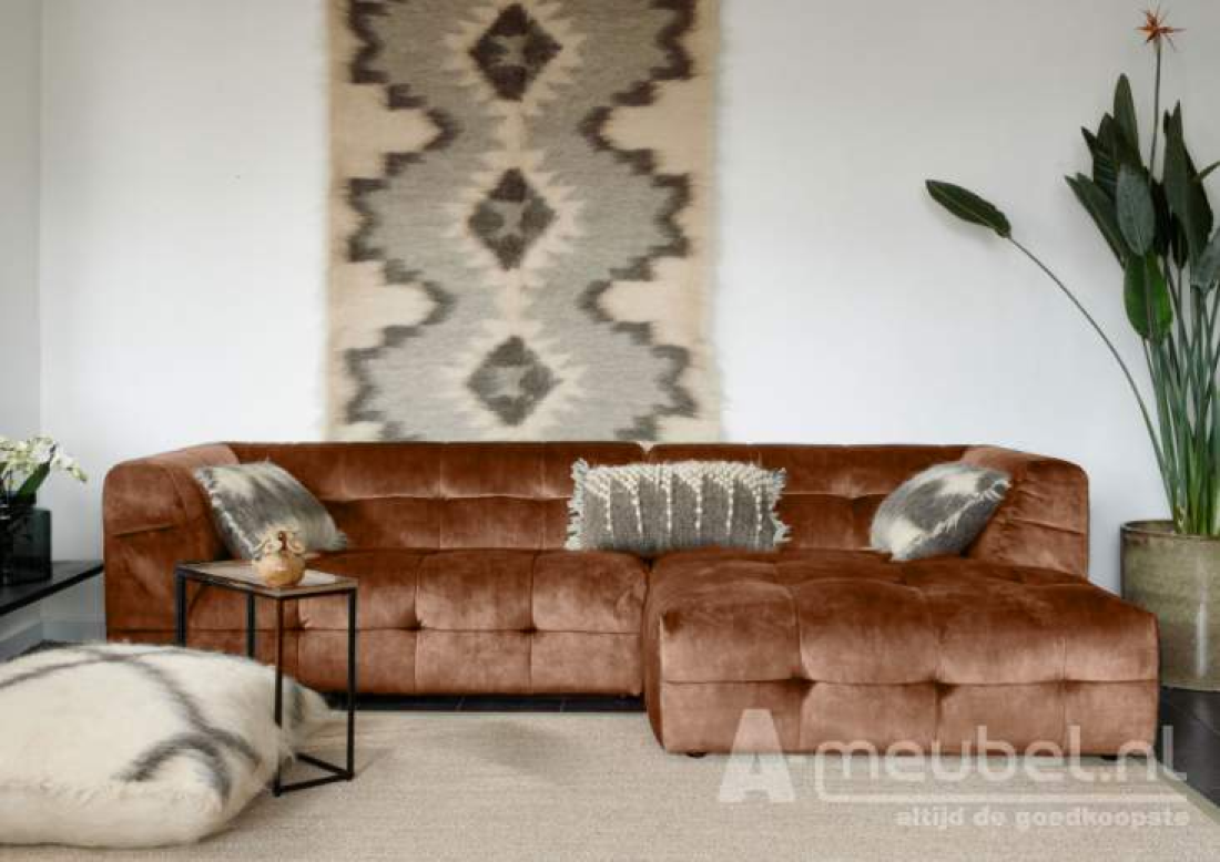 Loungebank Castricum Cognac – A-meubel