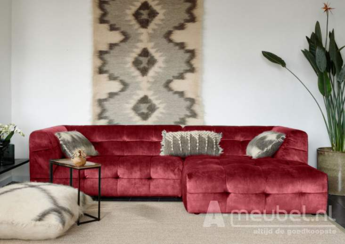 Loungebank Castricum Rood – A-meubel