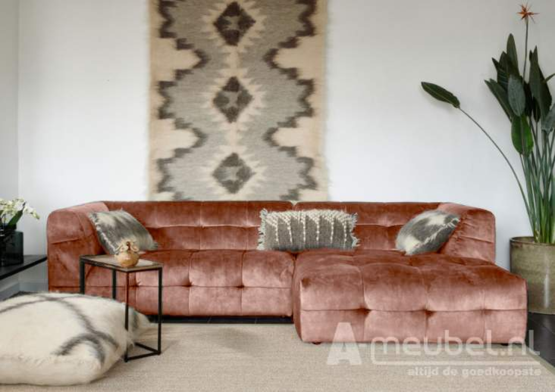 Loungebank Castricum Roze – A-meubel