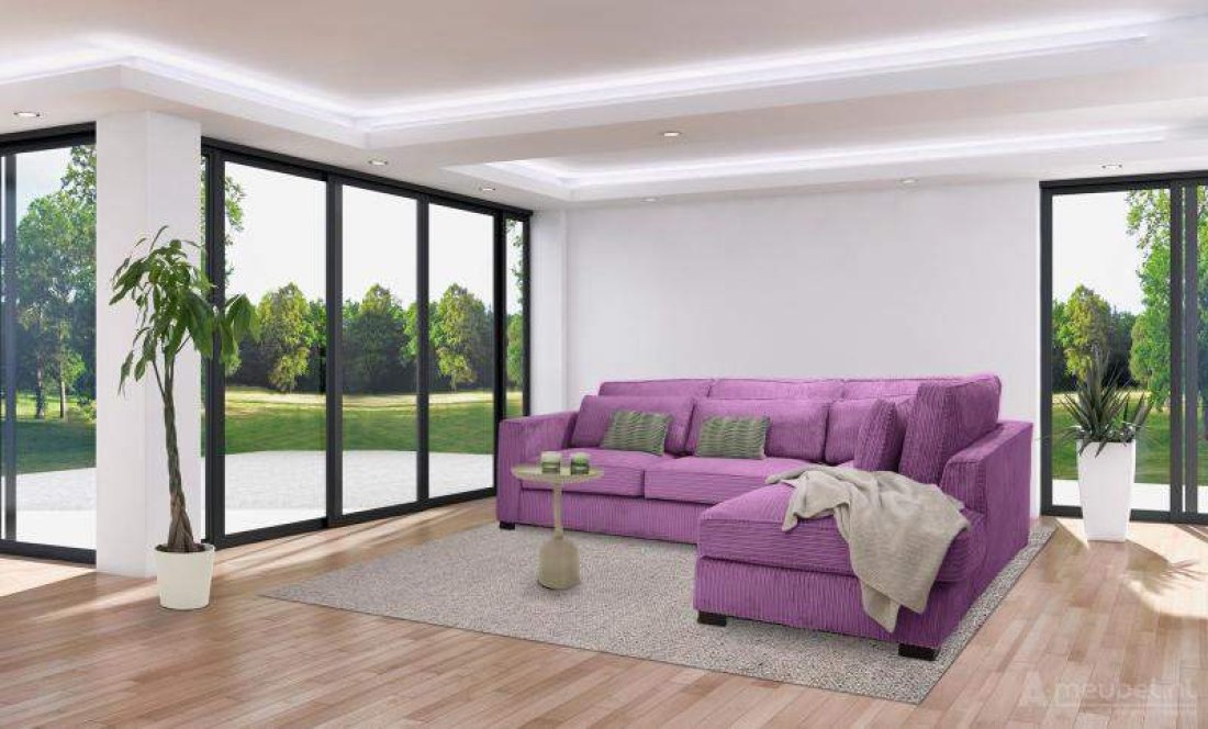 Almere Ottomaan Paars – A-meubel