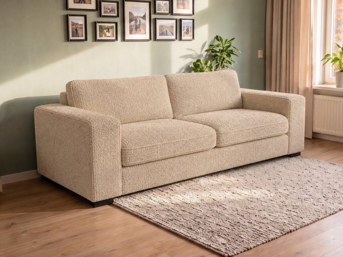 Almere 3 Zits in beige – kleurimpressie – A-meubel