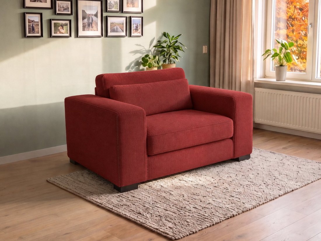 Almere Loveseat in rood – kleurimpressie – A-meubel