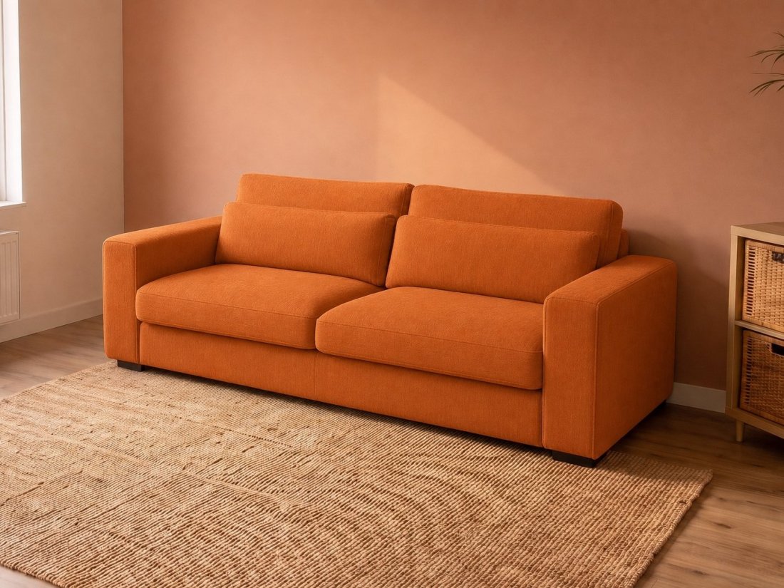 Alphen 2.5 Zits in oranje – kleurimpressie – A-meubel