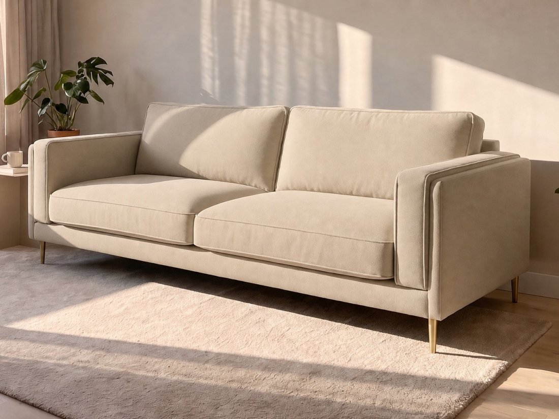 Alverna 2.5 Zits in beige – kleurimpressie – A-meubel