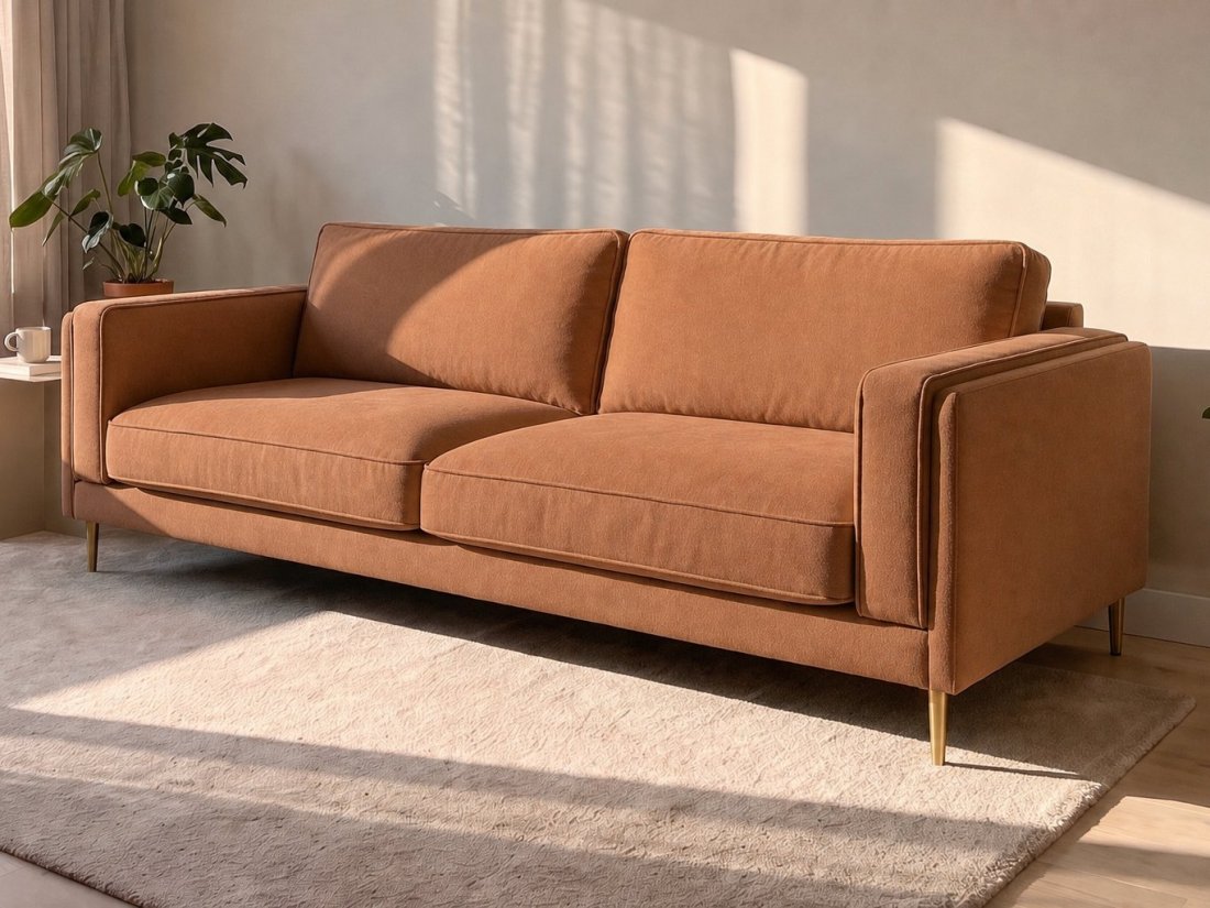 Alverna 2.5 Zits in cognac – kleurimpressie – A-meubel