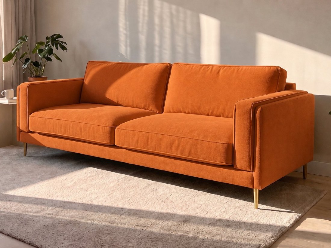 Alverna 2.5 Zits in oranje – kleurimpressie – A-meubel