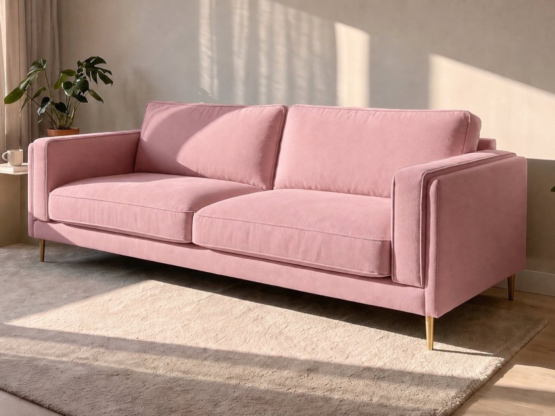 Alverna 2.5 Zits in roze – kleurimpressie – A-meubel