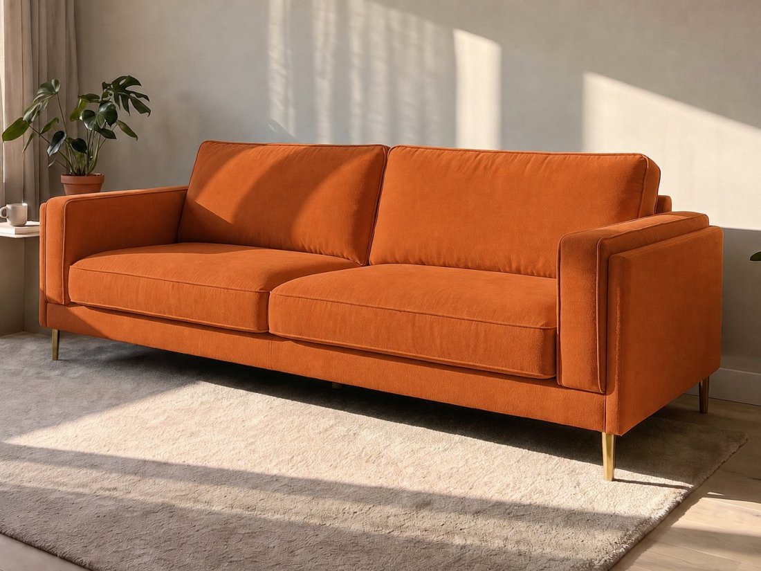 Alverna 3 Zits in oranje – kleurimpressie – A-meubel