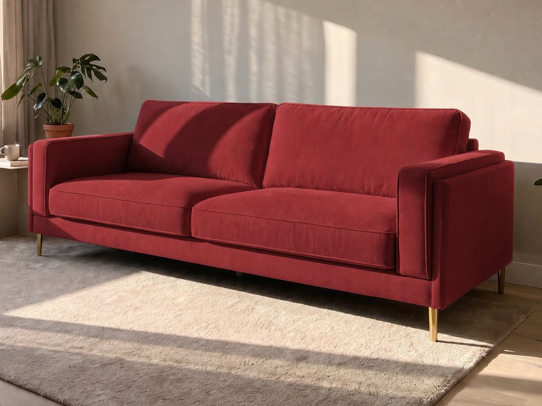 Alverna 3 Zits in rood – kleurimpressie – A-meubel