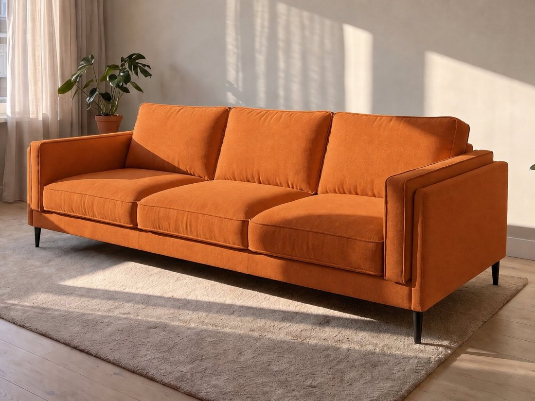 Alverna 4 Zits in oranje – kleurimpressie – A-meubel