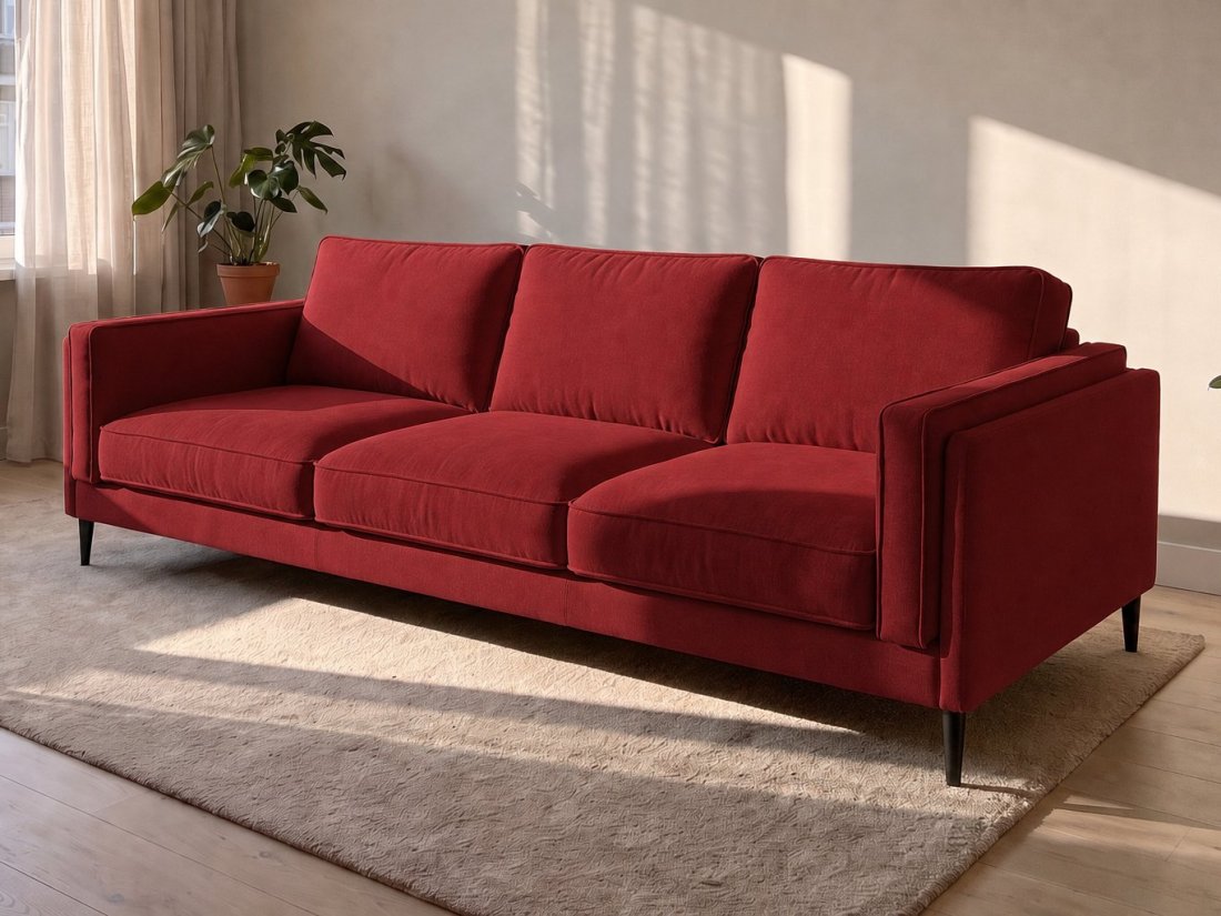 Alverna 4 Zits in rood – kleurimpressie – A-meubel