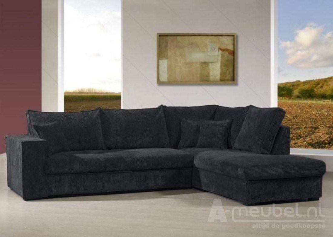 Afferden Longchair Antraciet – A-meubel