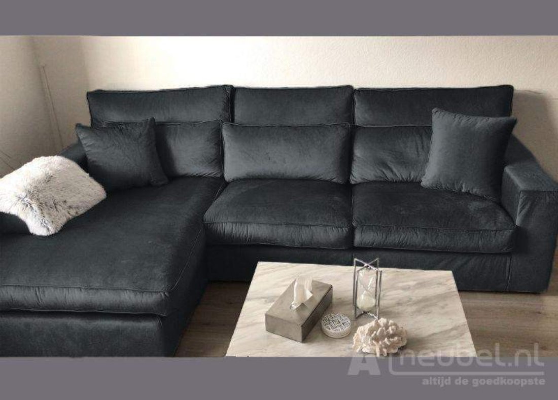 Oudenbosch Longchair Antraciet – A-meubel
