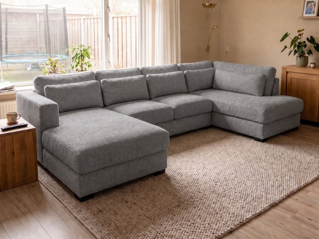 Arnhem Longchair + 2 zits + Longchair in grijs – kleurimpressie – A-meubel