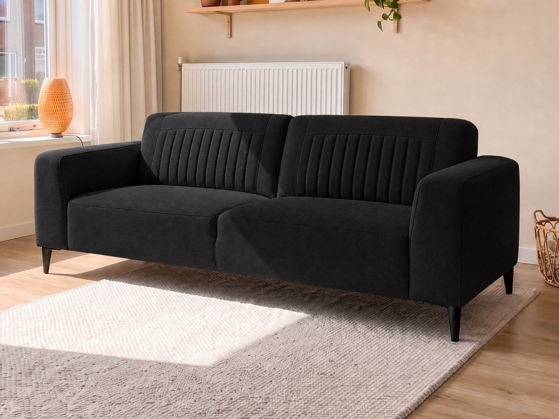 Aspen 2.5 Zits in zwart – kleurimpressie – A-meubel