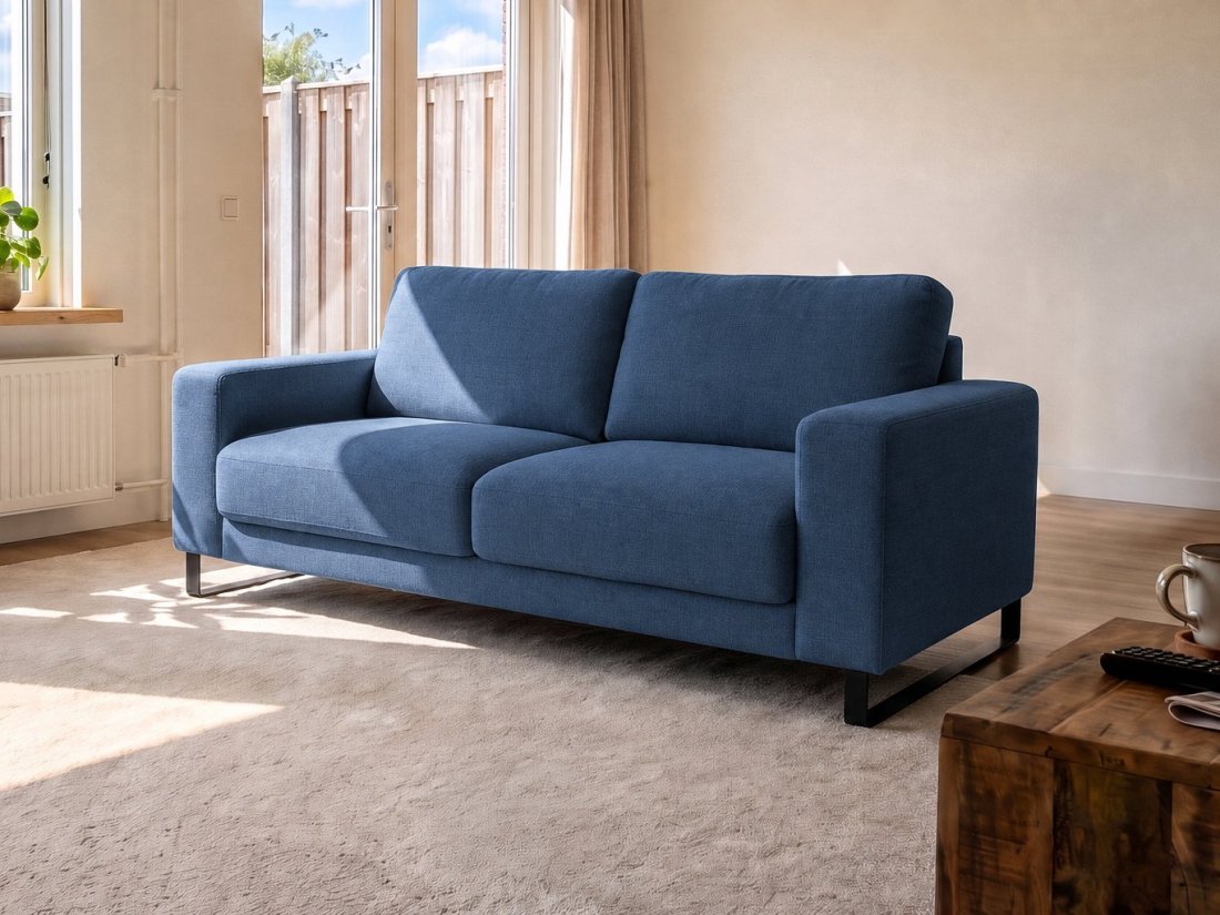 Baarlo 2.5 Zits in blauw – kleurimpressie – A-meubel