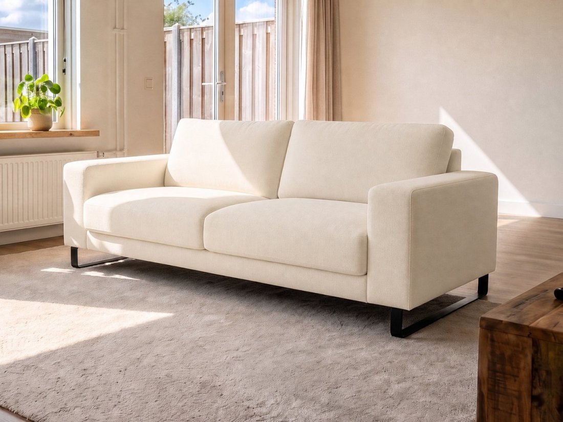 Baarlo 3 Zits in creme – kleurimpressie – A-meubel