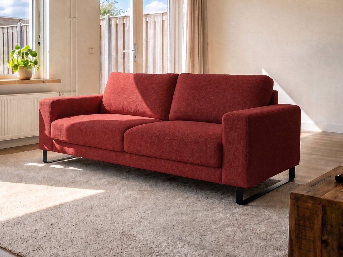 Baarlo 3 Zits in rood – kleurimpressie – A-meubel