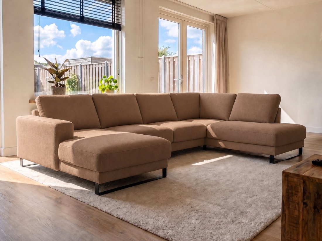 Baarlo U-Bank in bruin – kleurimpressie – A-meubel