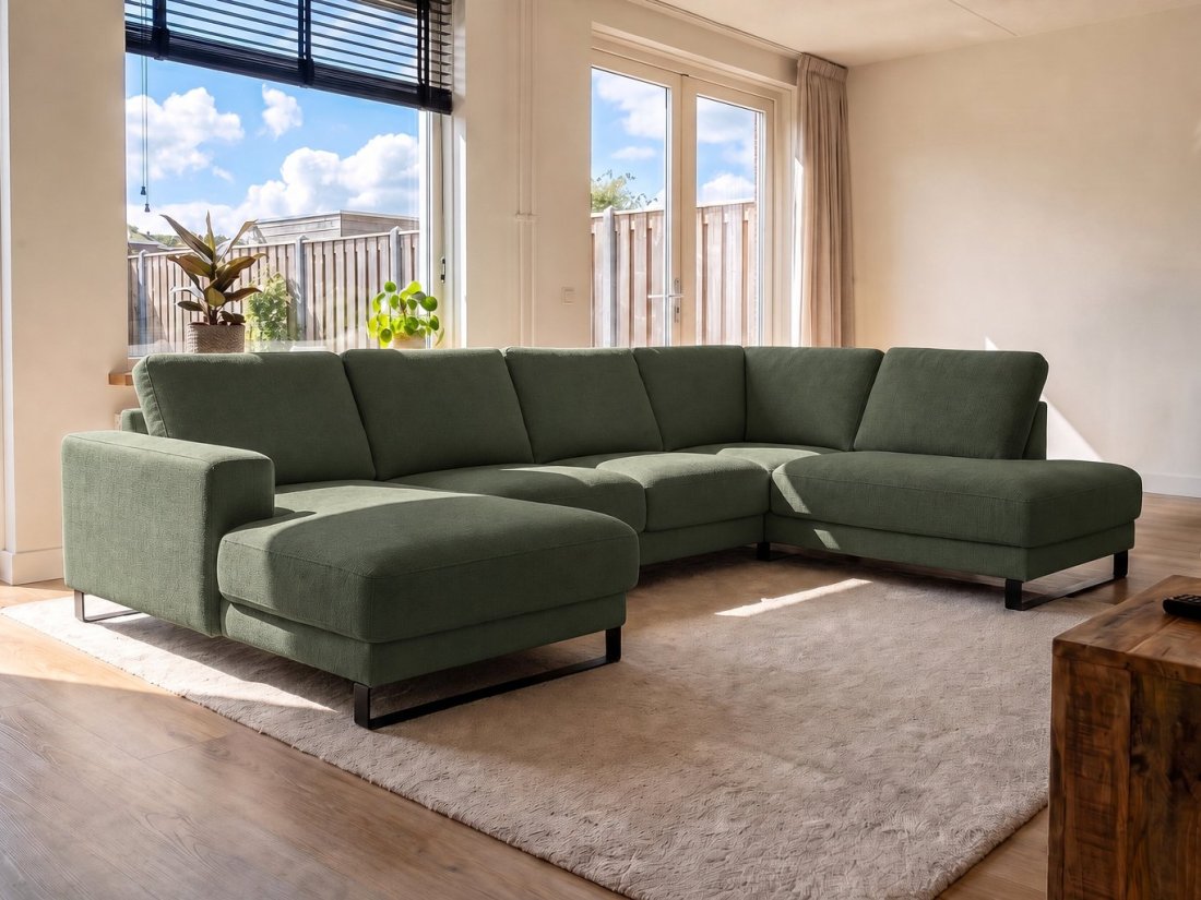 Baarlo U-Bank in groen – kleurimpressie – A-meubel